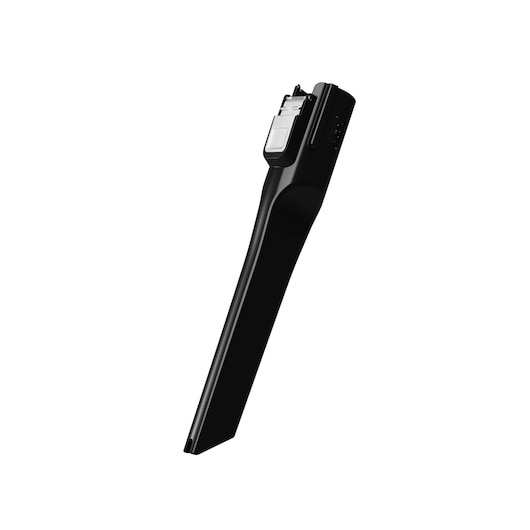 BLACK+DECKER crevice tool accessory, SKU BHFEB520D1, black plastic, angled on white background.