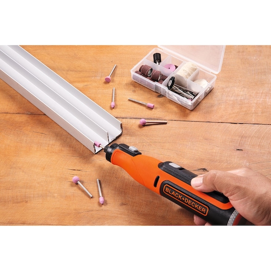 Herramienta Rotativa 8V con 35 Acc y Estuche
