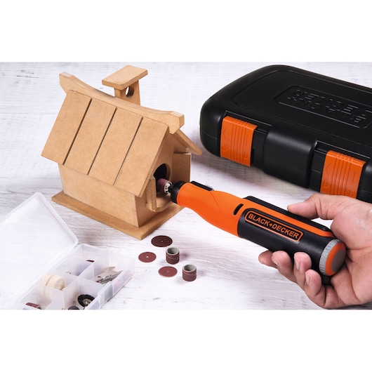 Herramienta Rotativa 8V con 35 Acc y Estuche