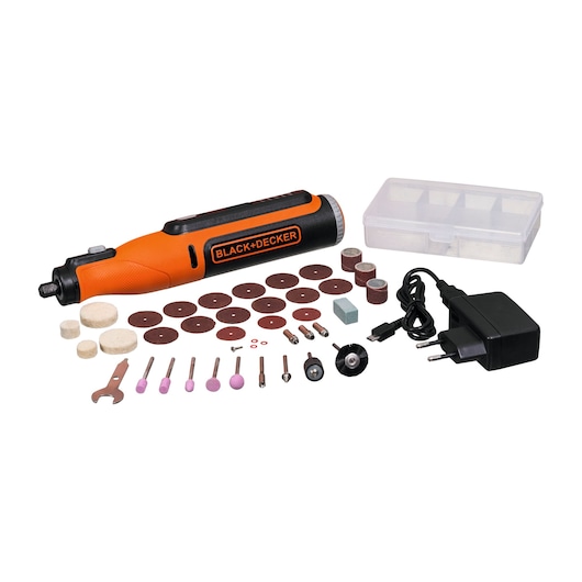 Herramienta Rotativa 8V con 35 Acc y Estuche