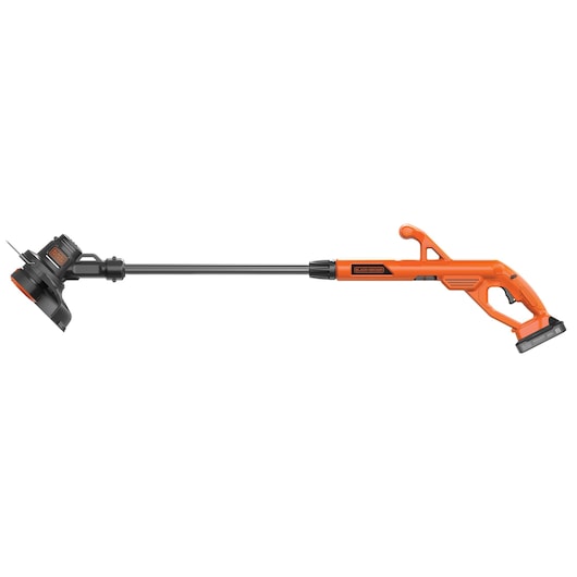 Profile of 20 volt MAX Lithium 10 inch String Trimmer / Edger, with new look powerconnect batery
