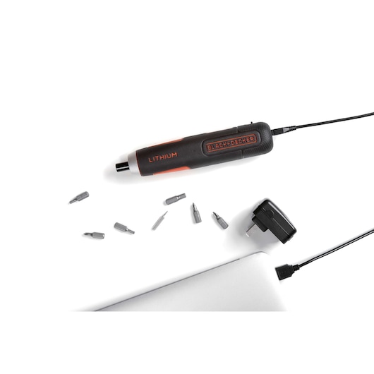 Atornillador inteligente 4V máx., ion-litio + 27 accesorios
