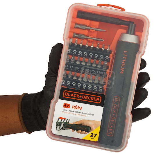 Atornillador inteligente 4V máx., ion-litio + 27 accesorios