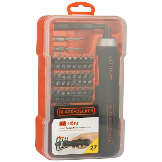 Atornillador inteligente 4V máx., ion-litio + 27 accesorios