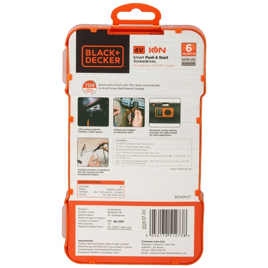 Atornillador inteligente 4V máx., ion-litio + 27 accesorios