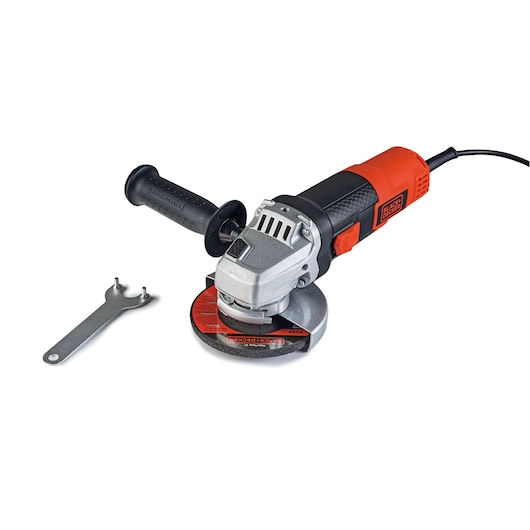 White clean background with front view of the grinder G720N. View of front