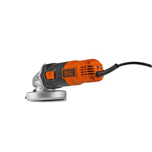 White clean background with front view of the grinder G720N. View from the side