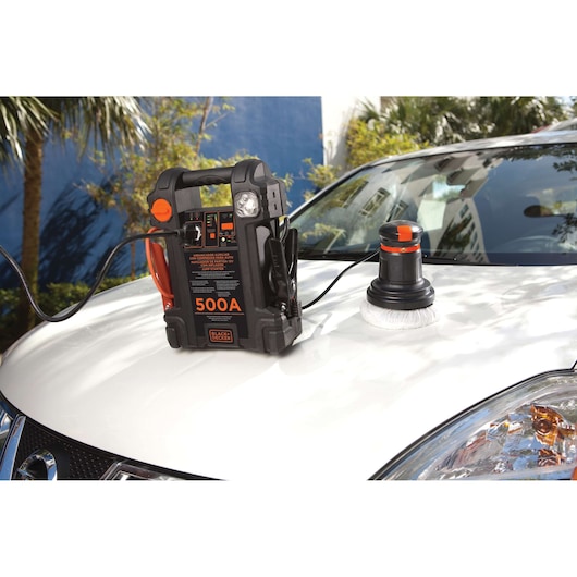 Arrancador Auxiliar para Auto con Compresor 500A